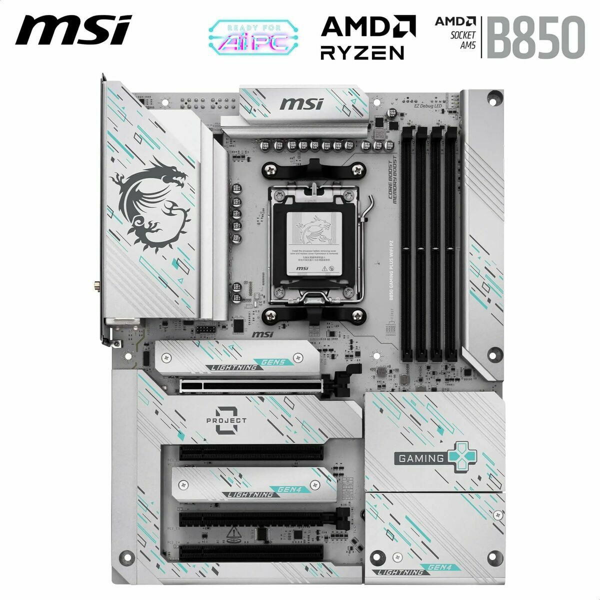 Motherboard MSI B850 GAMING PLUS WIFI PZ AMD B850 AMD AM5