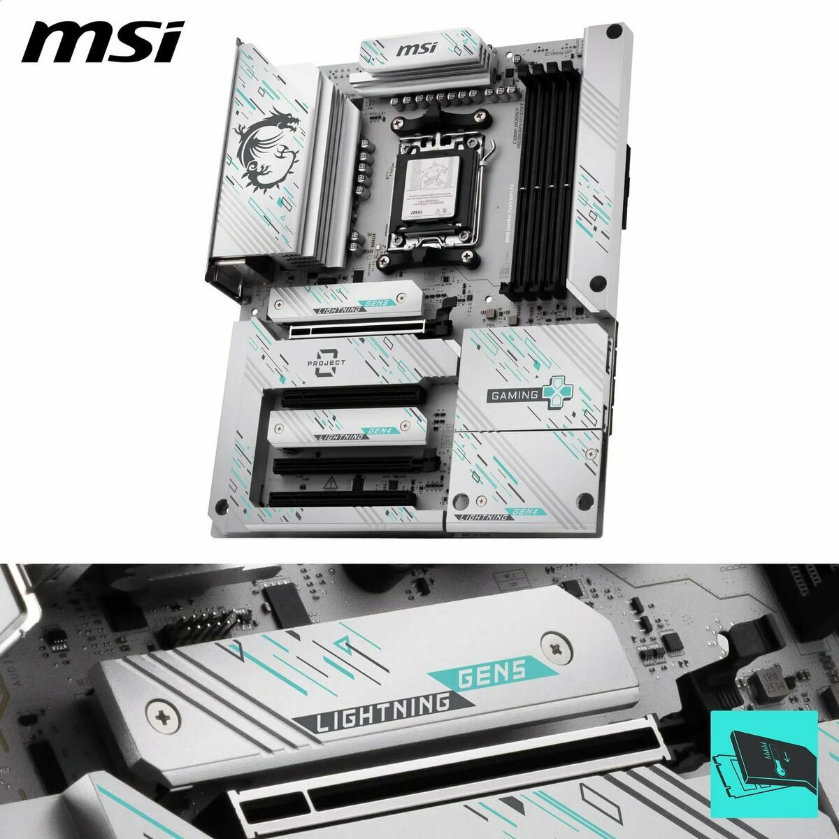 Motherboard MSI B850 GAMING PLUS WIFI PZ AMD B850 AMD AM5