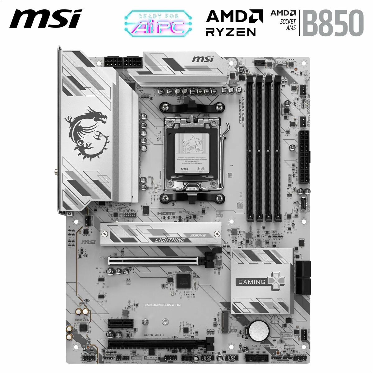 Motherboard MSI B850 GAMING PLUS WIFI6E AMD AM5