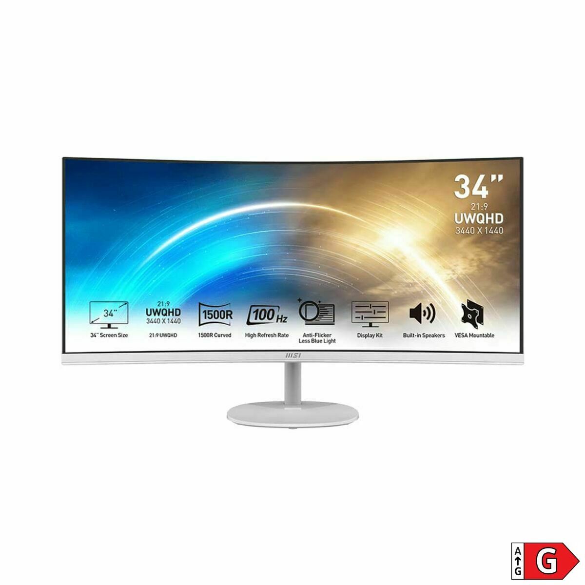 Monitor MSI 9S6-3PB2CT-009 UltraWide Quad HD 34"
