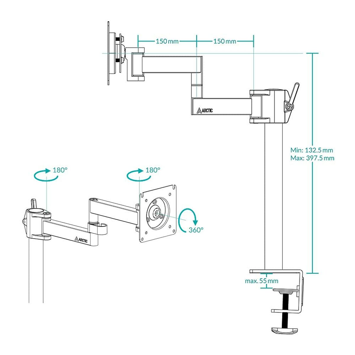 Screen Table Support Arctic AEMNT00061A 43" 40"