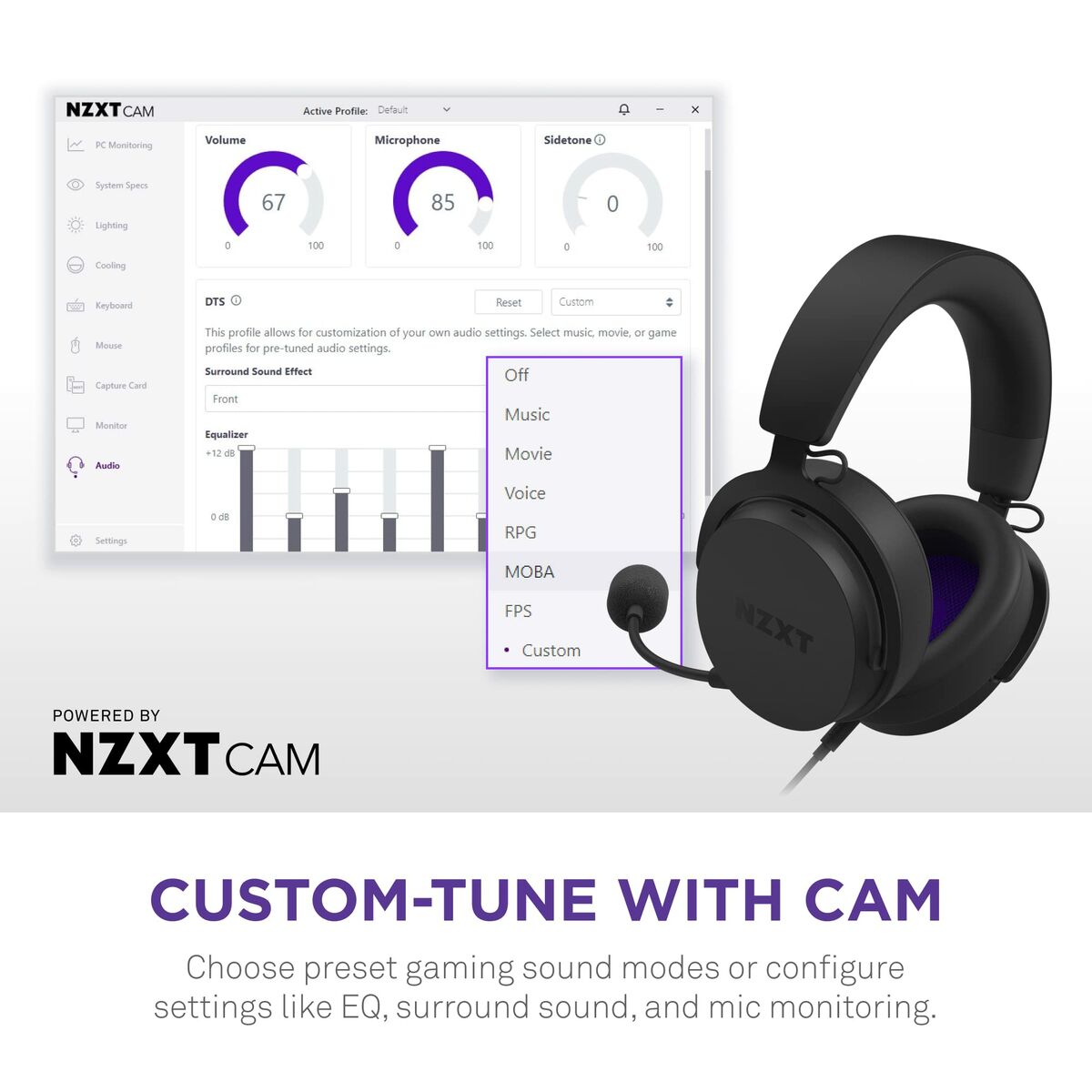 Headphones NZXT AP-WCB40-B2 Black