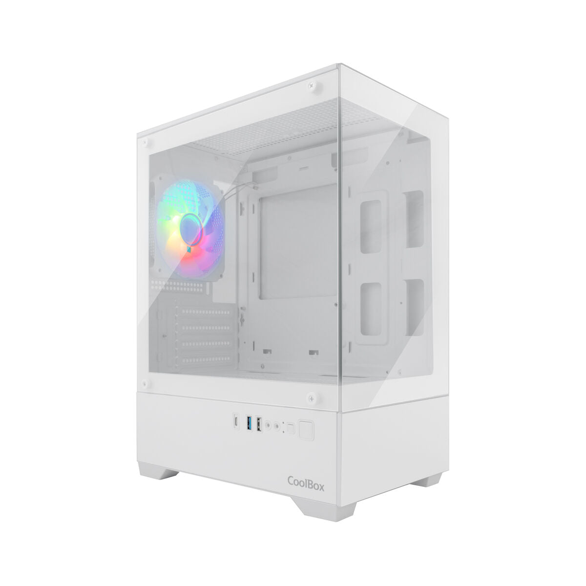 ATX Semi-tower Box CoolBox COO-CHA-GM200W-0 White Green