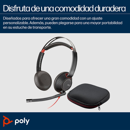 Headphones with Microphone Poly 8X231A6 Black