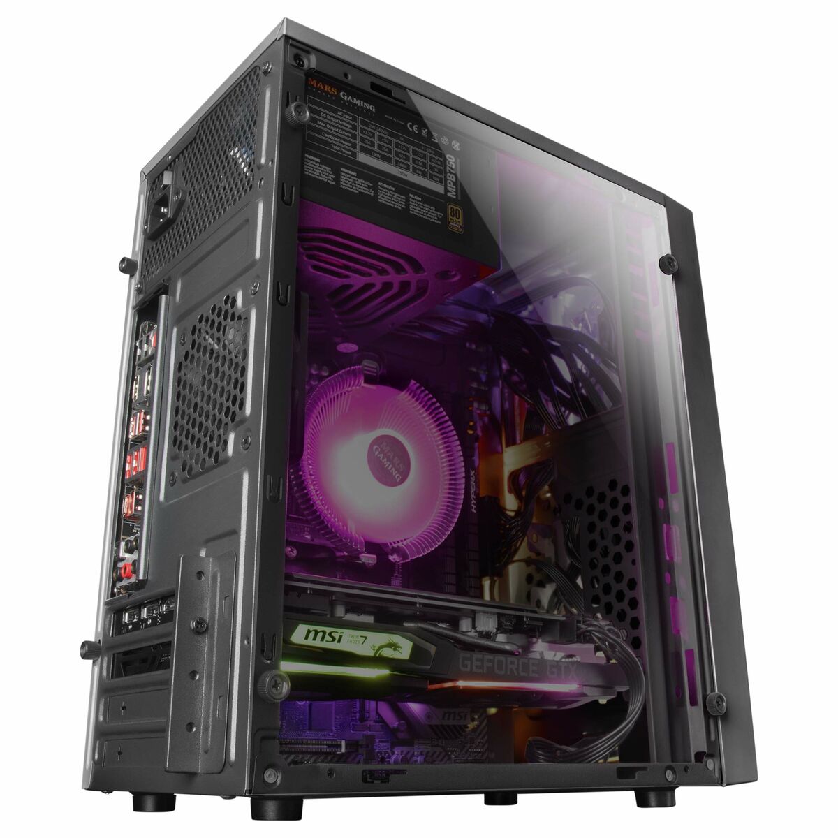 ATX Mini-tower Box Case Mars Gaming MCM Black