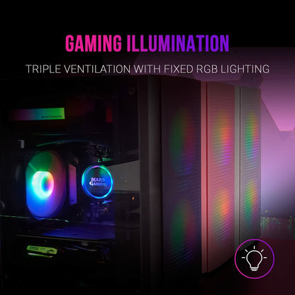 ATX Semi-tower Box Mars Gaming MC300 Black LED RGB RGB mATX
