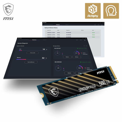 Hard Drive MSI SPATIUM M450 PCIe 4.0 NVMe M.2 500GB 500 GB SSD