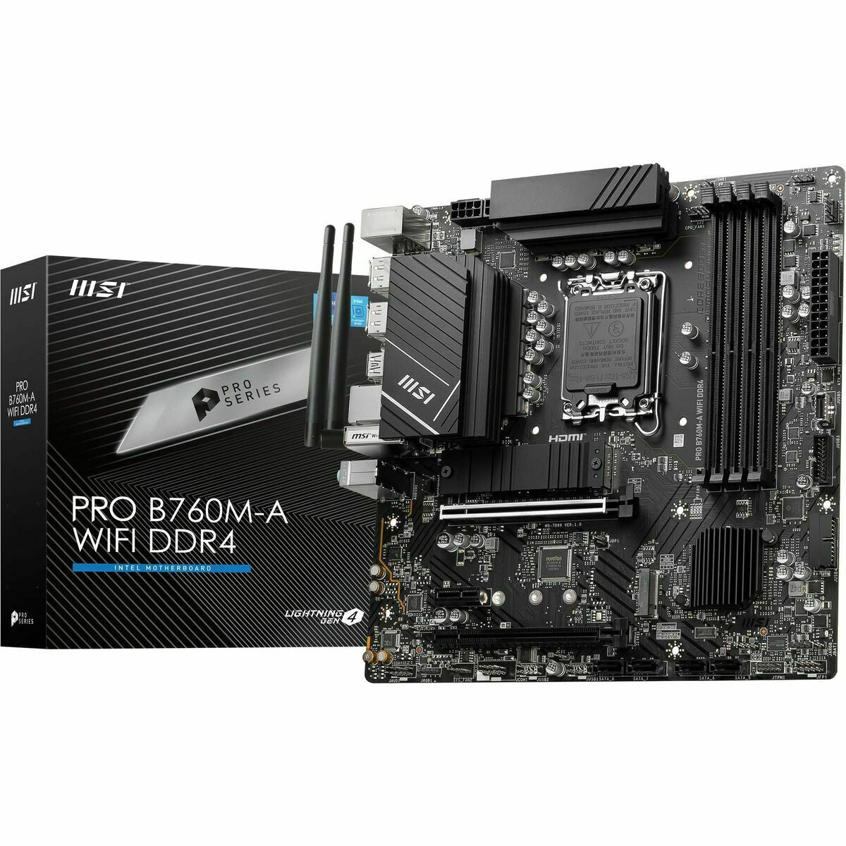 Motherboard MSI PRO B760M-A WIFI DDR4 Intel B760 LGA 1700