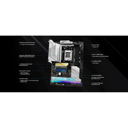 Motherboard ASRock B850 Pro RS WiFi AMD B850 LGA 1151 AMD AM5