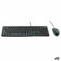 Keyboard and Mouse Logitech MK120 Black Spanish Qwerty (10 Units)