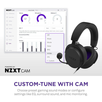 Headphones NZXT AP-WCB40-B2 Black