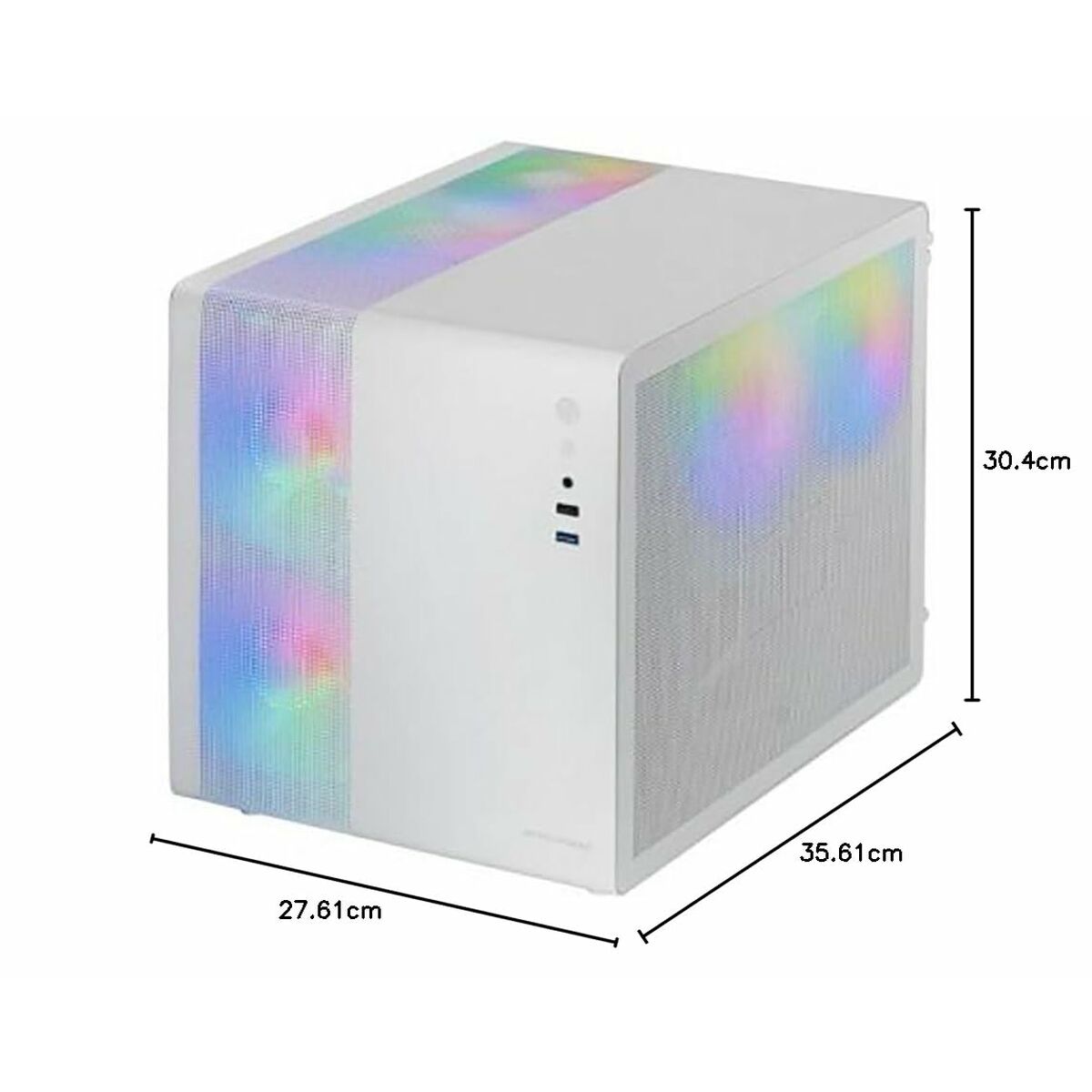 ATX Semi-tower Box Mars Gaming MC400W White Black