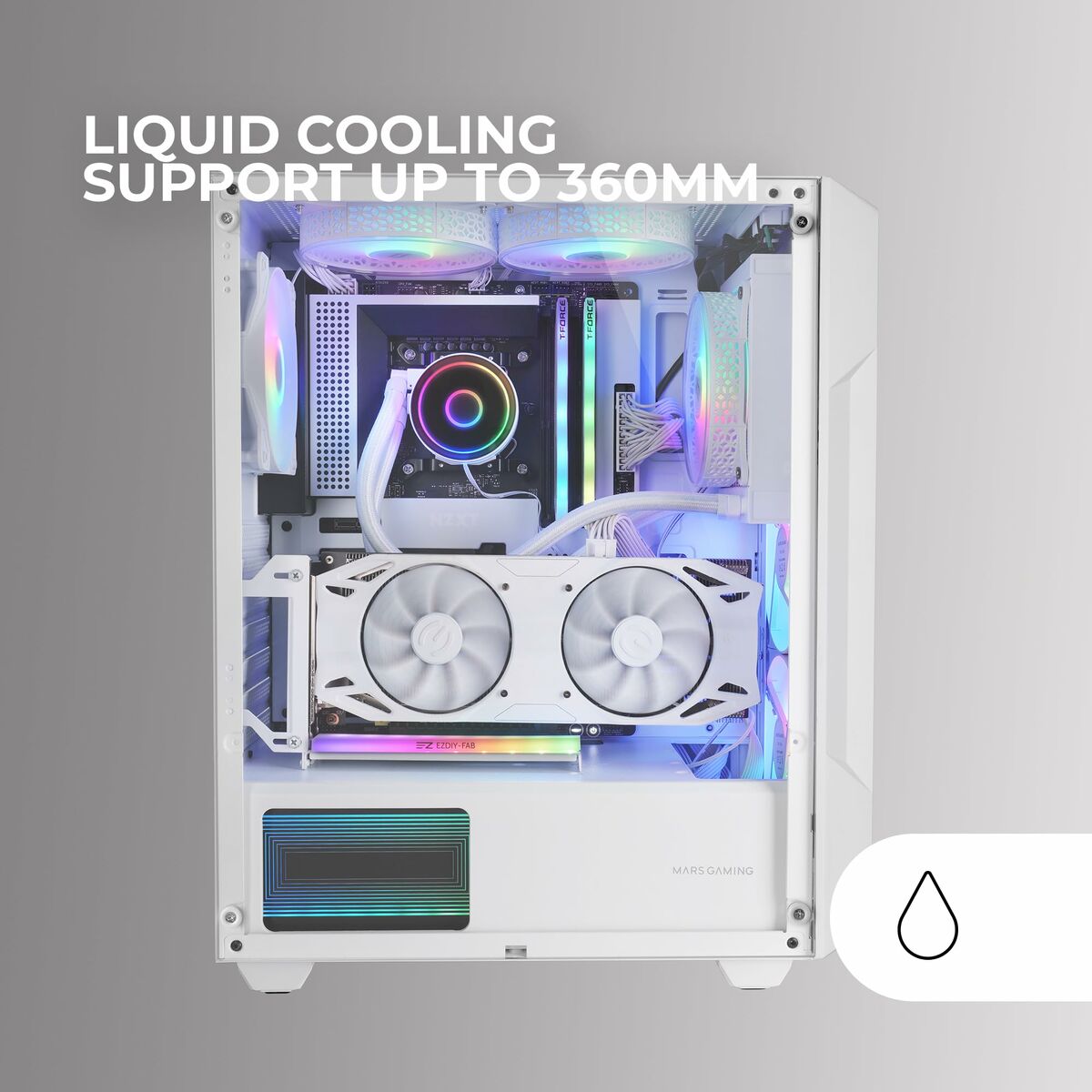 ATX Semi-tower Box Mars Gaming MCGEOW White