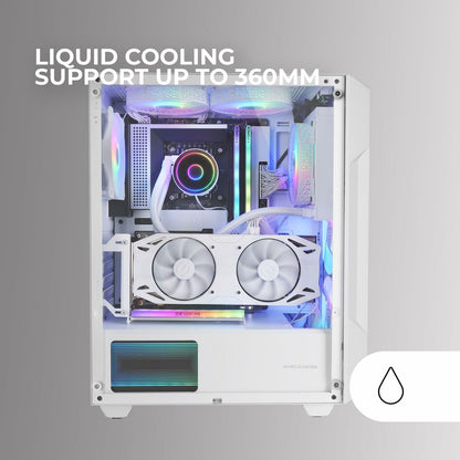 ATX Semi-tower Box Mars Gaming MCGEOW White