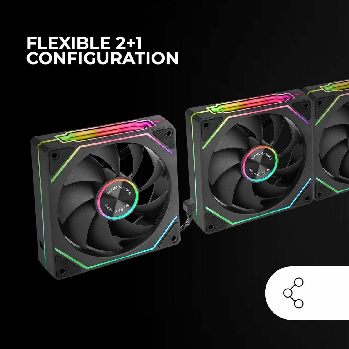 Box Ventilator Mars Gaming MF-LINKFINITYKIT2 Ø 12 cm