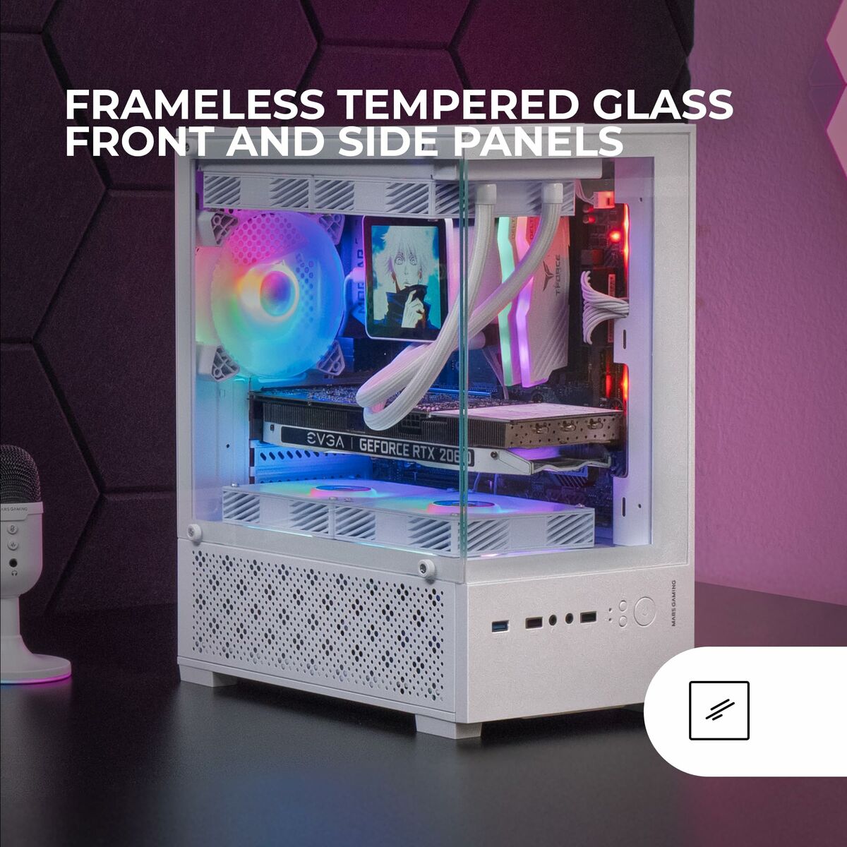 ATX Semi-tower Box Mars Gaming MC-SE2 White