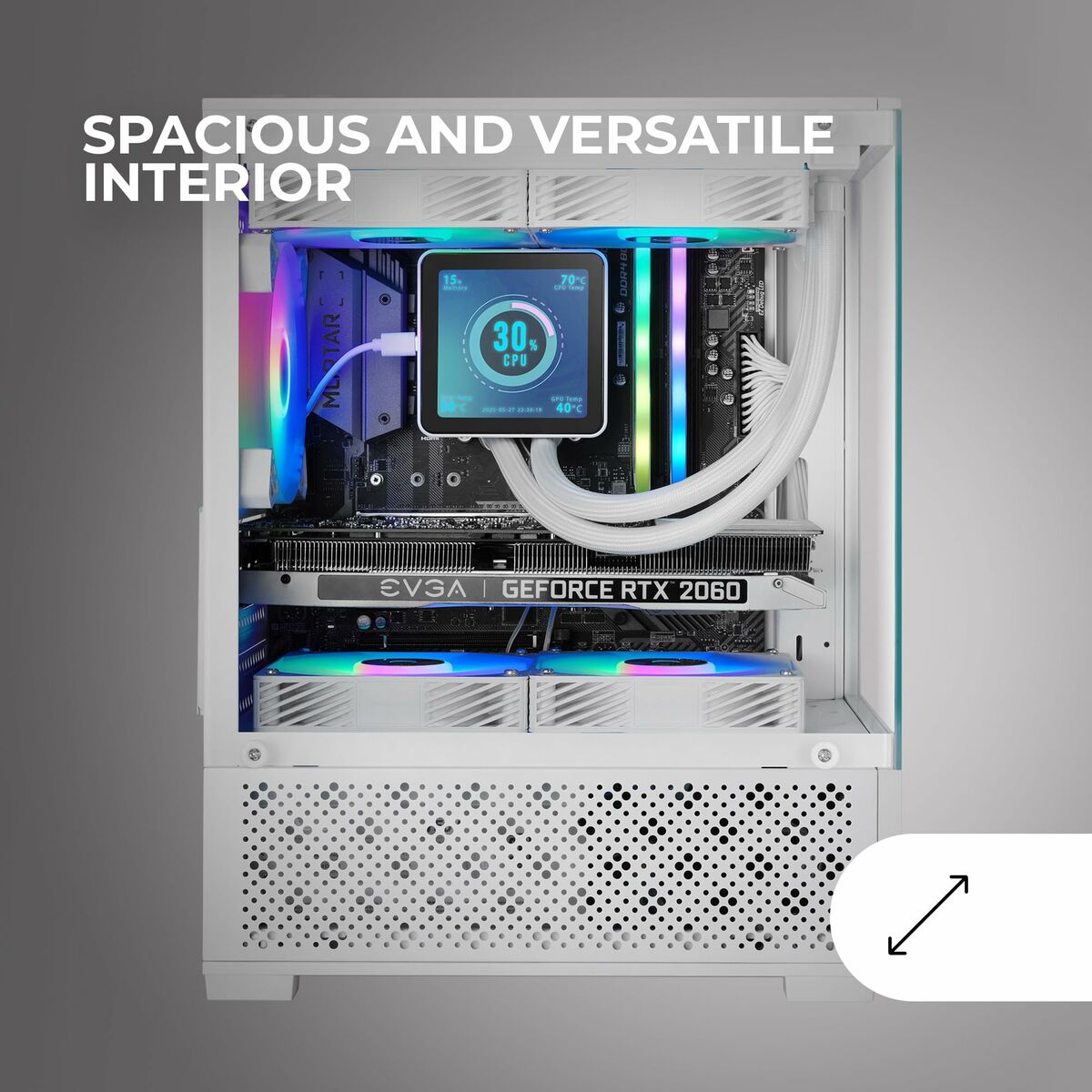 ATX Semi-tower Box Mars Gaming MC-SE2 White