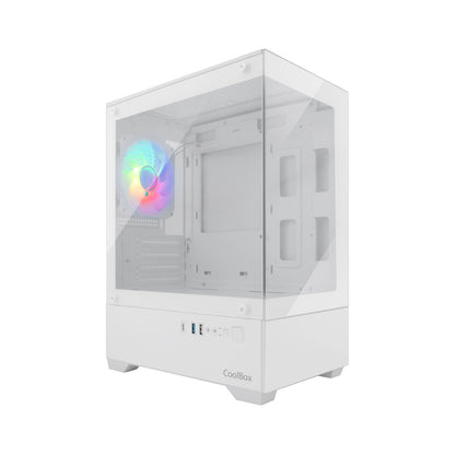 ATX Semi-tower Box CoolBox COO-CHA-GM200W-0 White Green