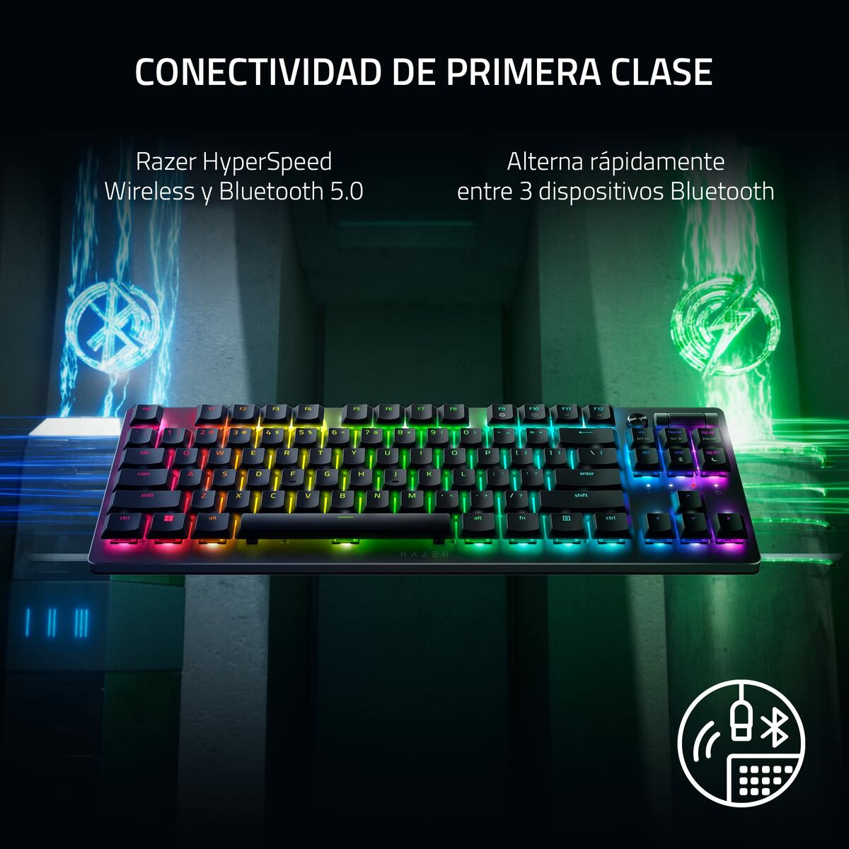 Wireless Keyboard Razer RZ03-04371100-R311 Black Spanish Qwerty