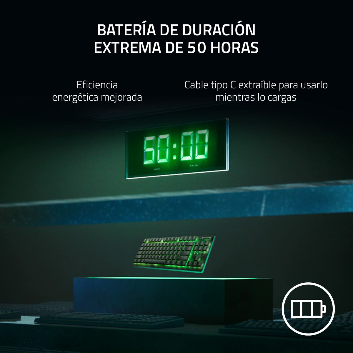 Wireless Keyboard Razer RZ03-04371100-R311 Black Spanish Qwerty