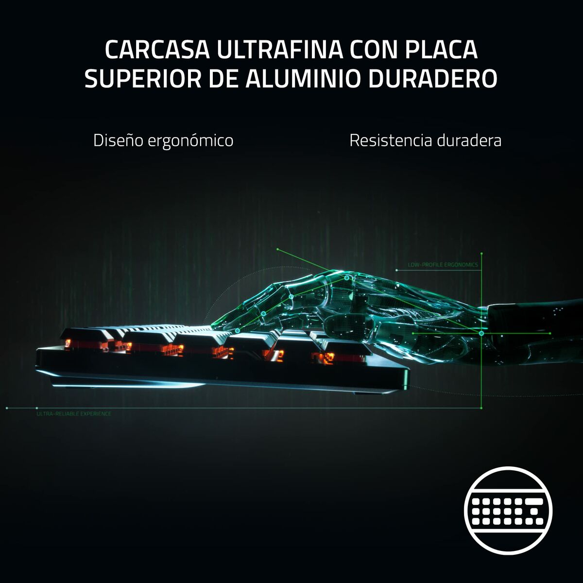 Wireless Keyboard Razer RZ03-04371100-R311 Black Spanish Qwerty