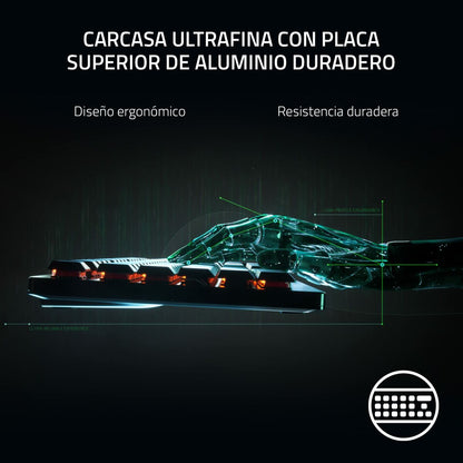 Wireless Keyboard Razer RZ03-04371100-R311 Black Spanish Qwerty